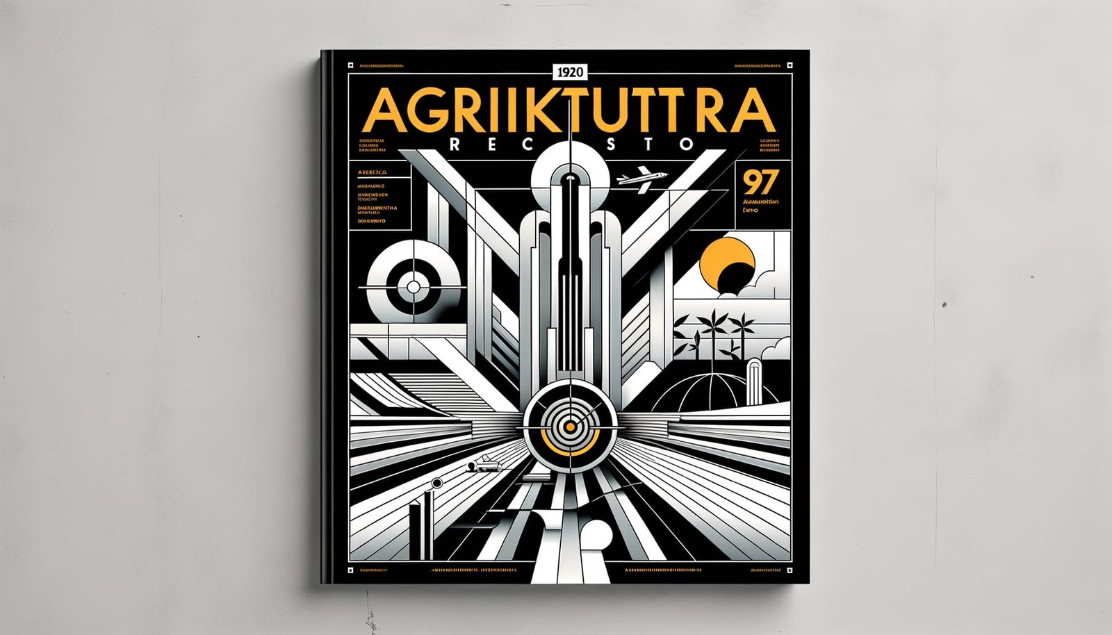 Futuristic 1920s Magazine Cover for Agrikultura Registro