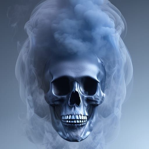 Glowing Skull of Smoke and Vapor