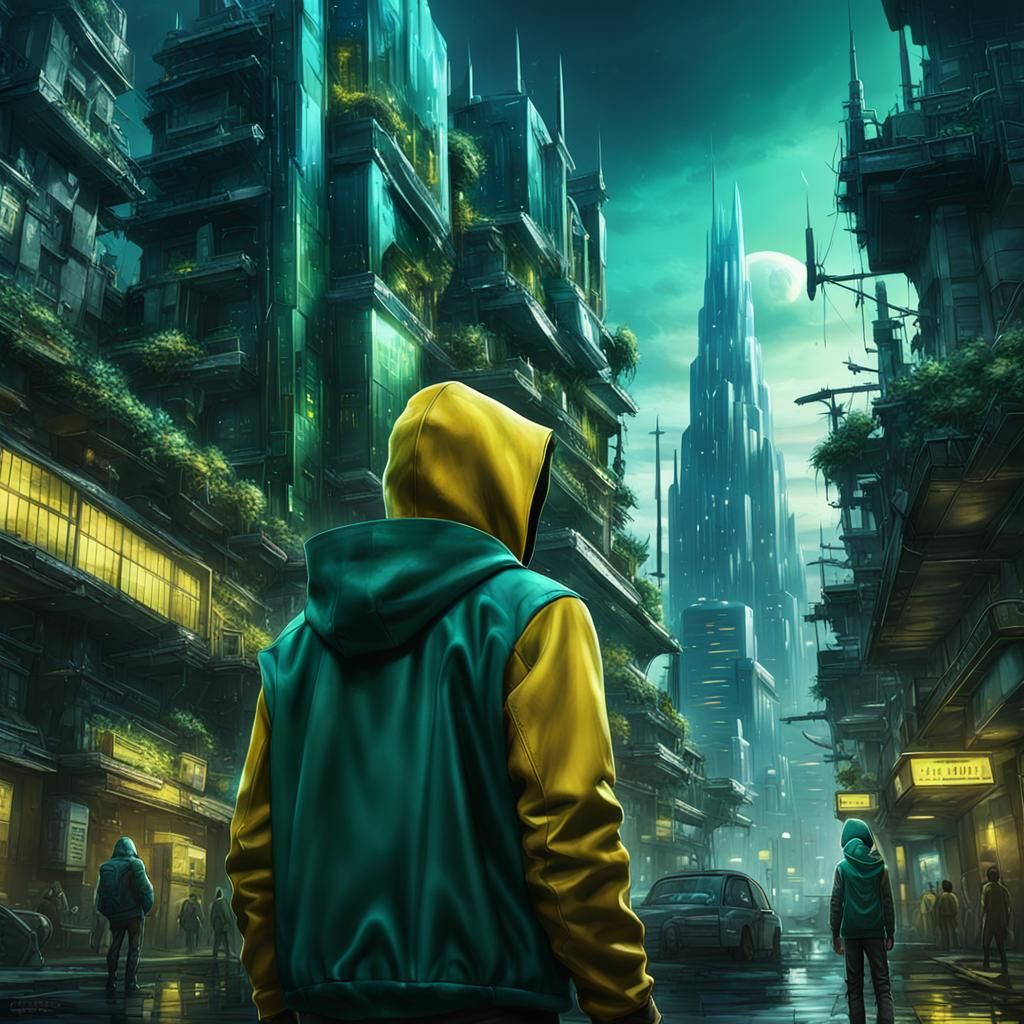 Futuristic Cityscape in Hyperdetailed Digital Art