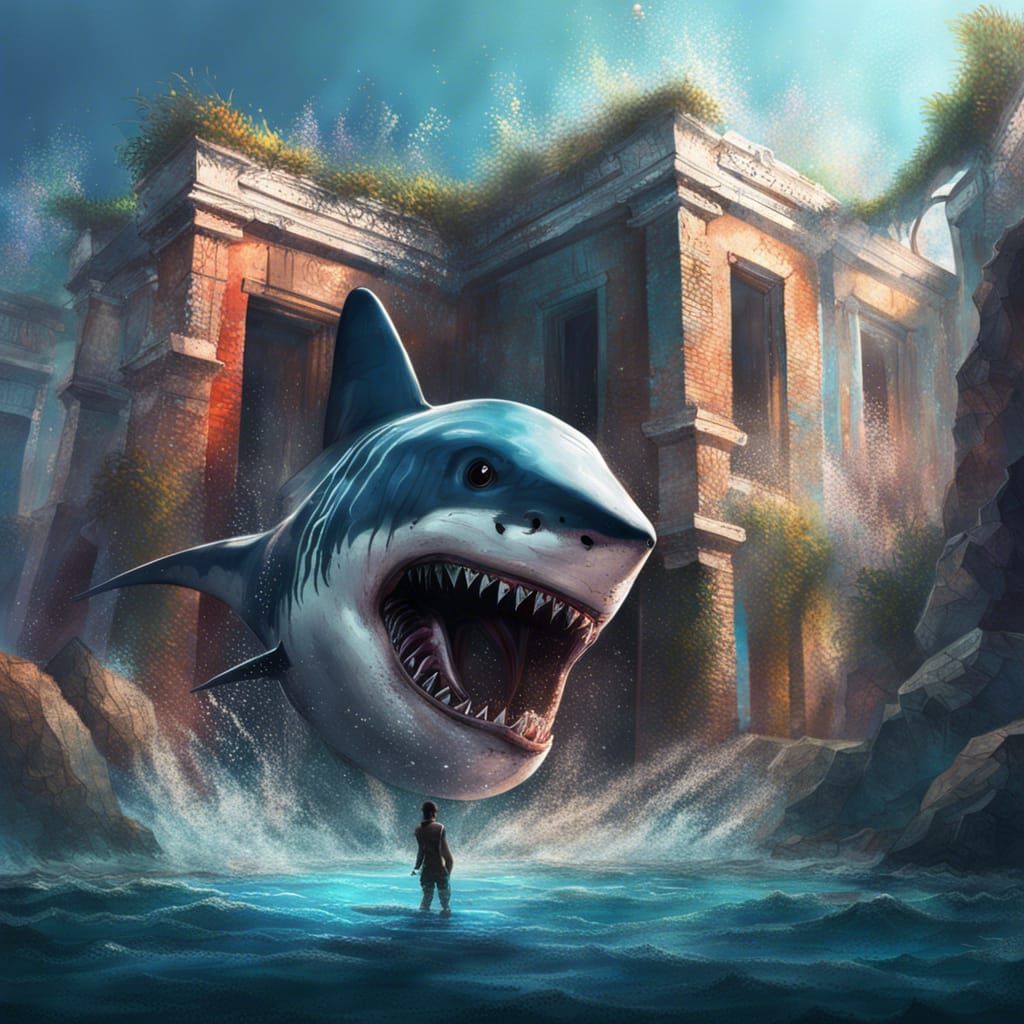 The gigantic shark attack