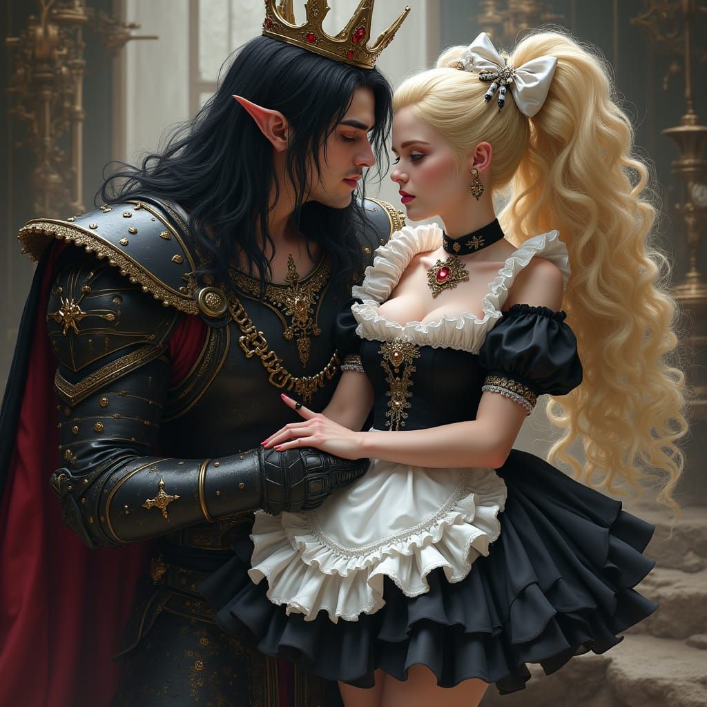 Regal Demon King Captures Dazzling French Maid