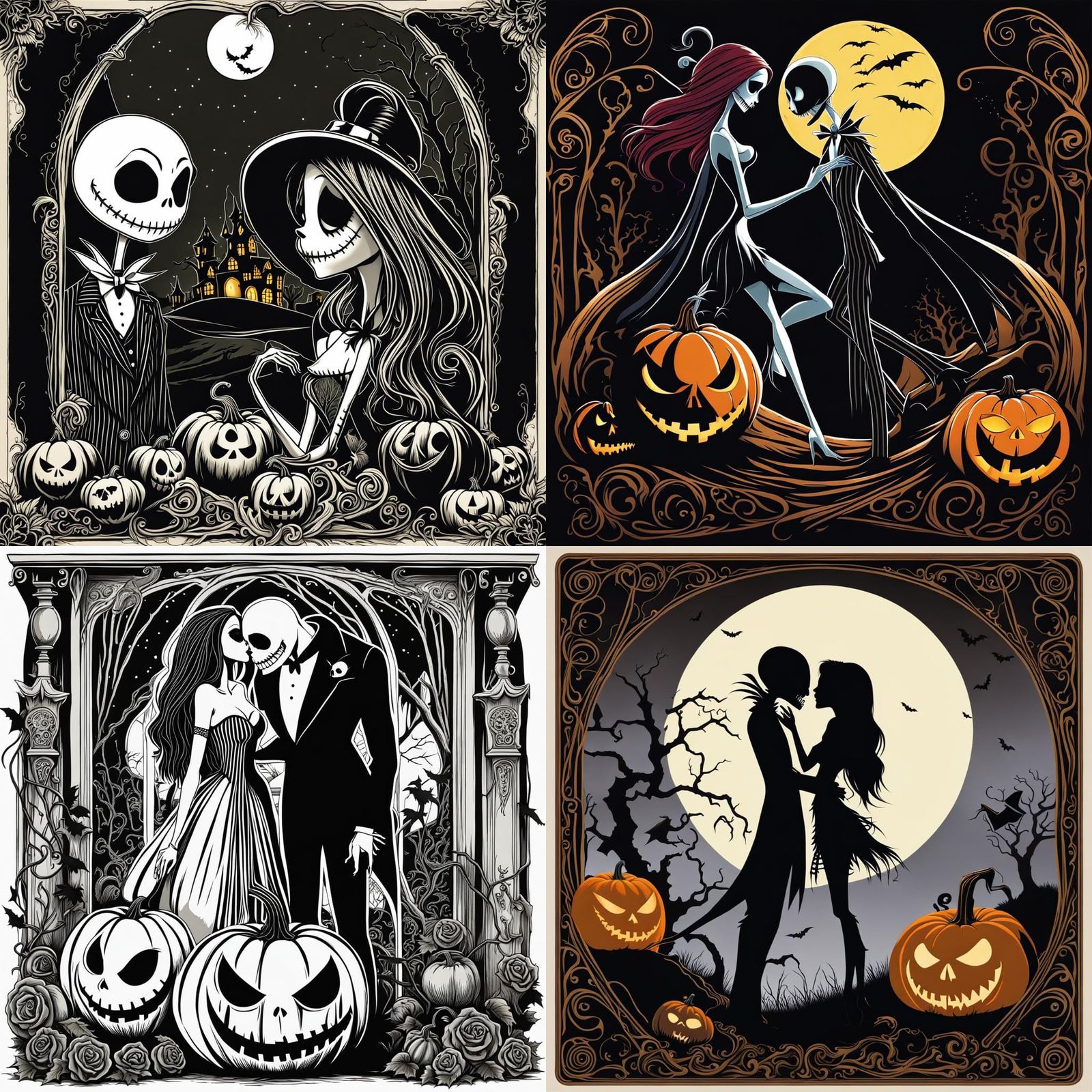 Passionate Kiss: Nightmare Before Christmas Halloween Scene