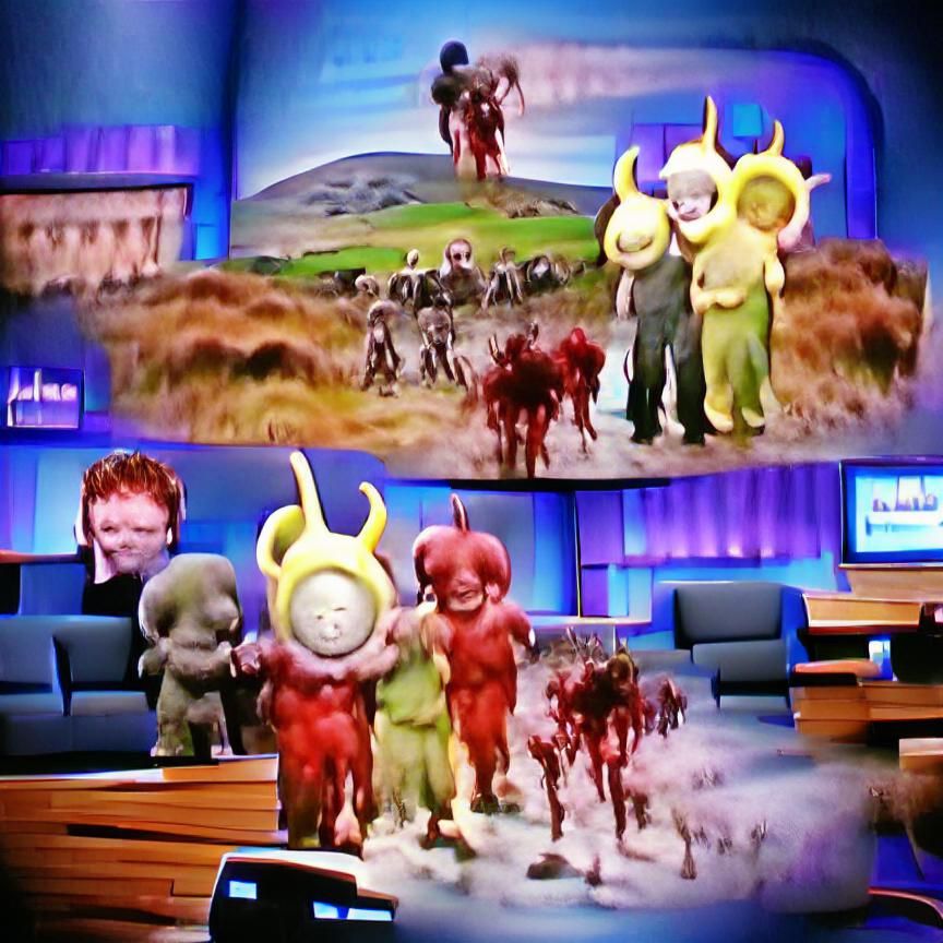 Zombie Teletubbies Cause Chaos on Conan O'Brian Show
