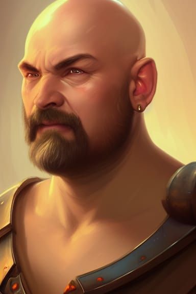 Fantasy Dwarf Portrait in Hyperdetailed Style