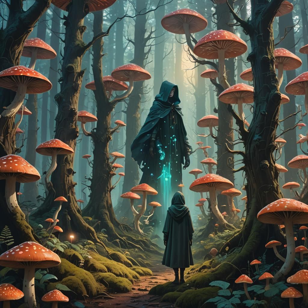 Mystical Forest Cloak: Fantasy Concept Art