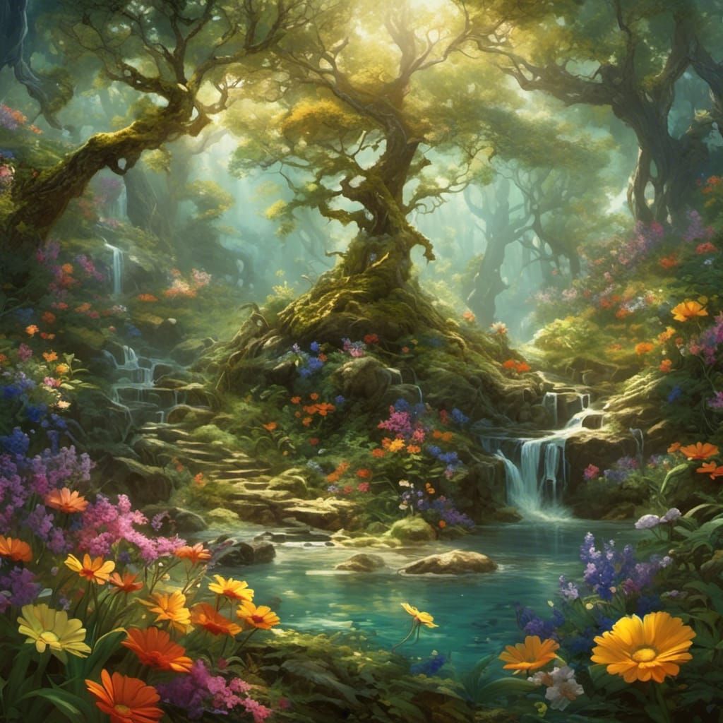 Fantastical Wellness Center in Detailed Matte Painting