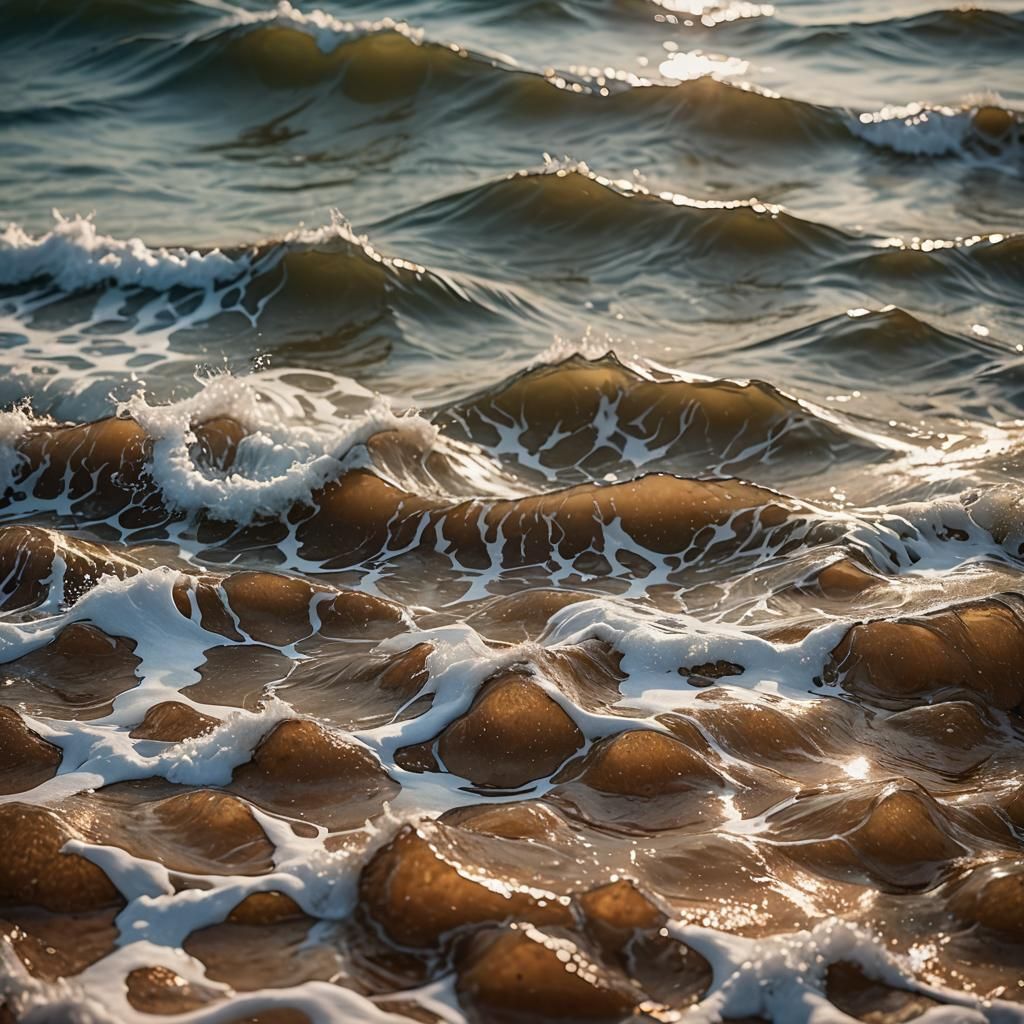 Ocean Waves in Sharp Focus Photography