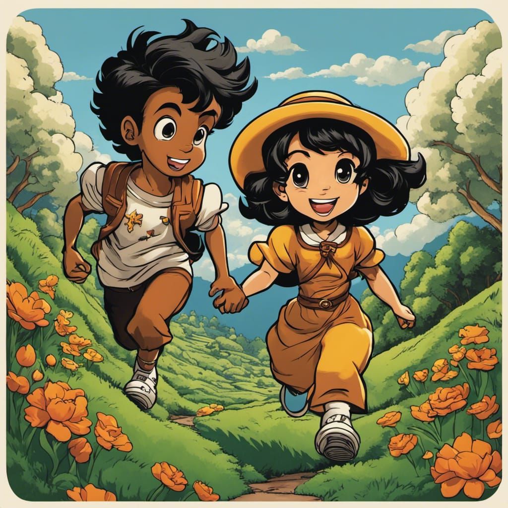 Jack and Jill running