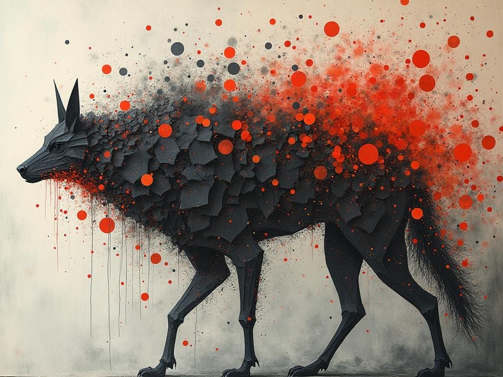 Abstract Origami Metaphysical Painting in 3D