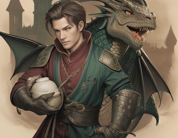 AI Generated Dragon Keeper Image