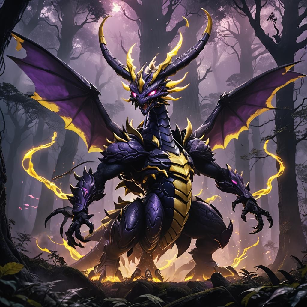 Giratina in Mystical Forest: Dark Fantasy Art