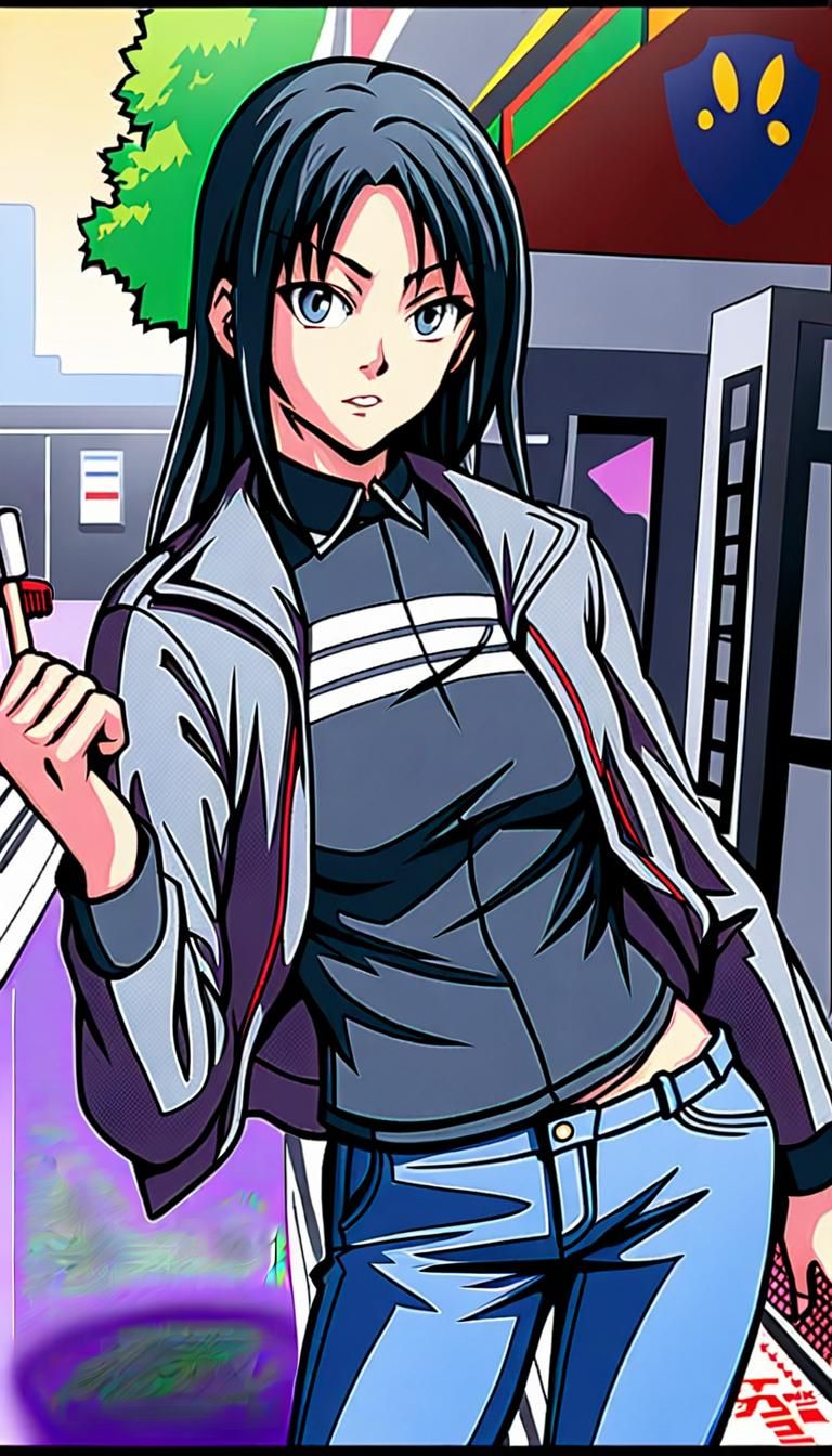Lira Angel as Street Brawler in Anime Style