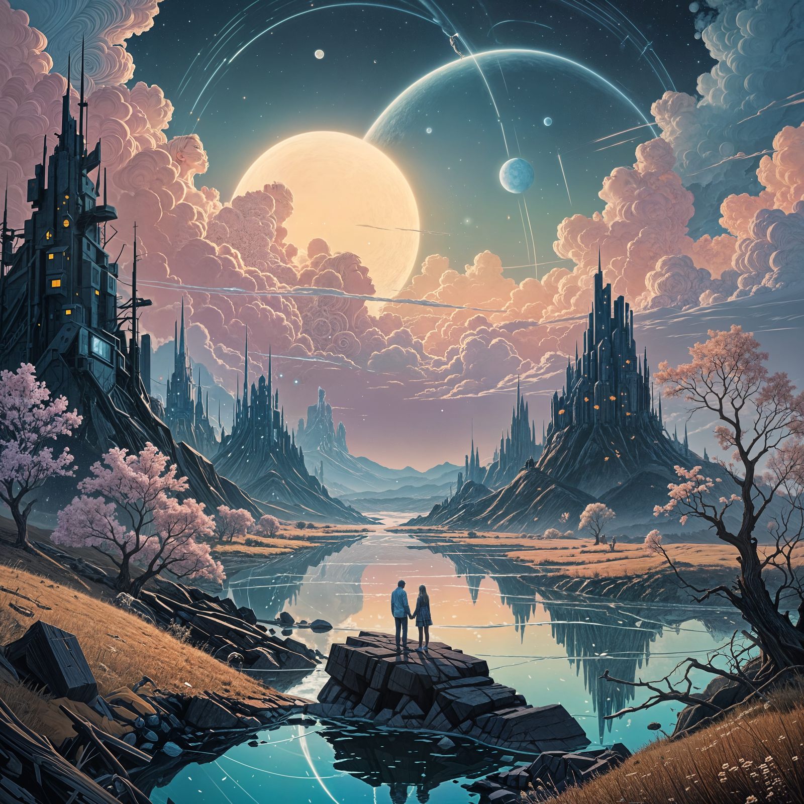 Ethereal Lovers in Heavenly Realm