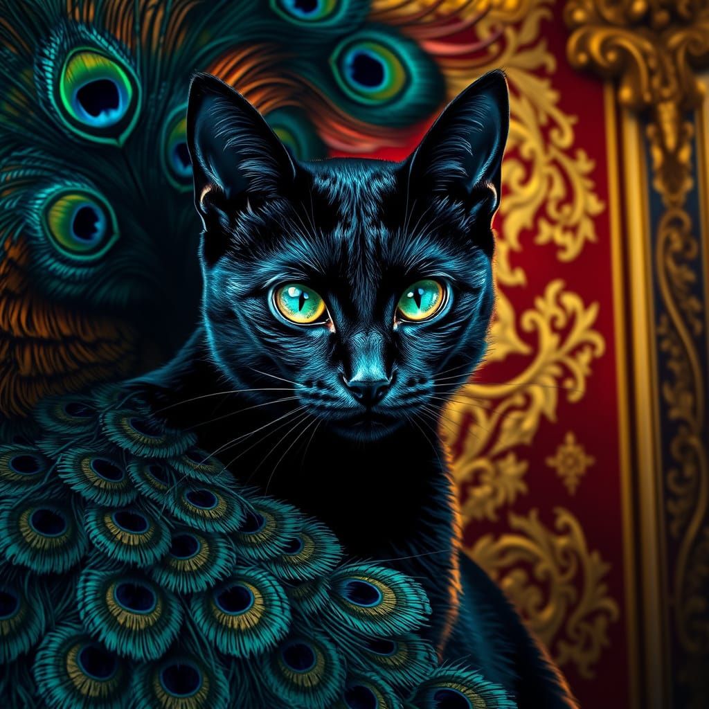 Regal Cat in Opulent Palace