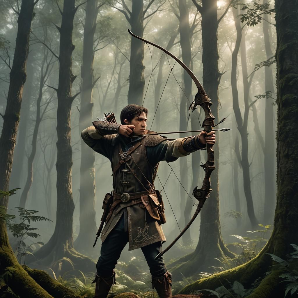Archer Talan in Misty Forest Concept Art