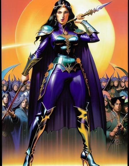 Half-Elf Anti-Paladin Leading Undead Horde