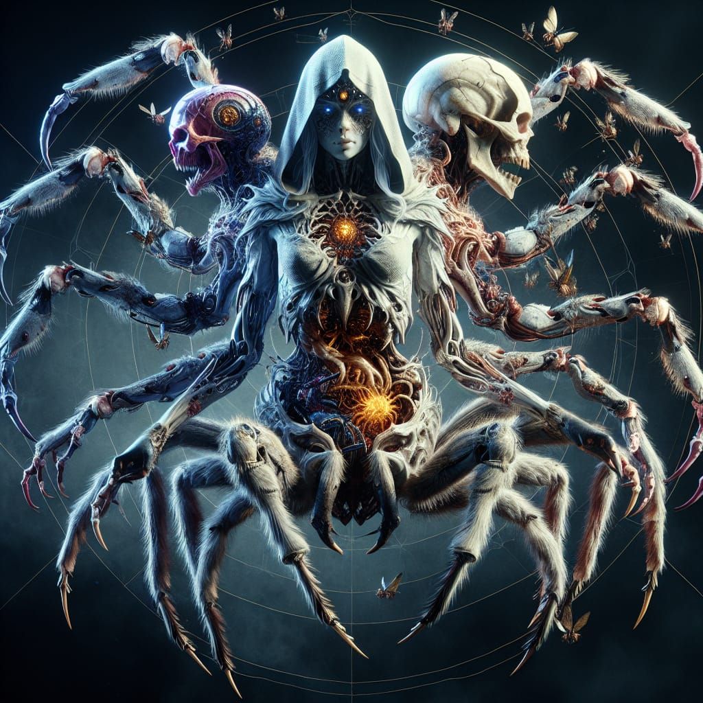 Spider-Human Hybrid in Detailed Matte Painting
