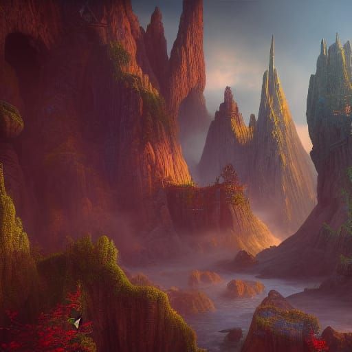 Fantastical Book Cover Art in Deep Color