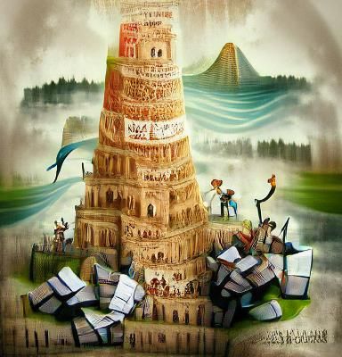 Majestic Tower of Babel Illustration
