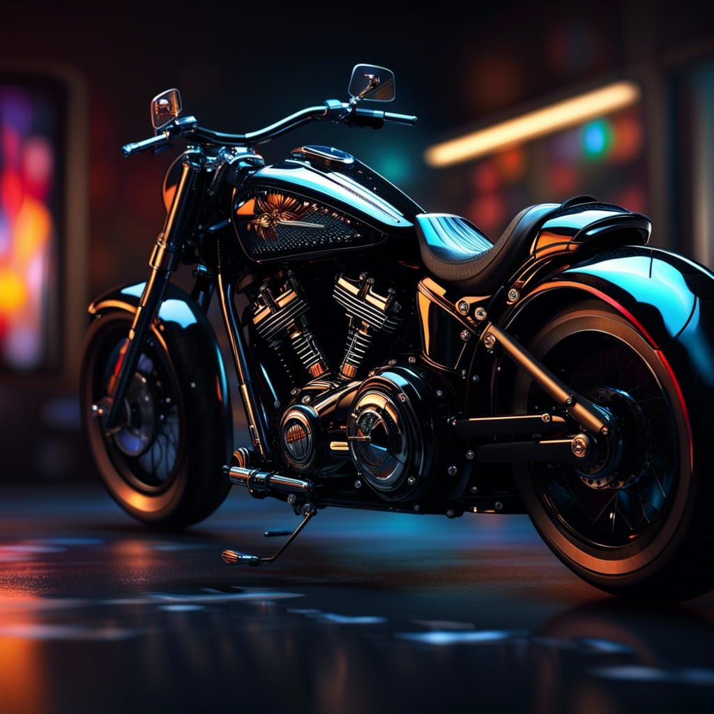 Fancy Harley on the Showroom Floor