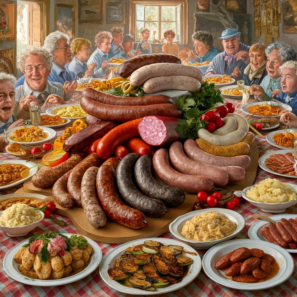 Sausage Feast: A Bountiful and Colorful Display