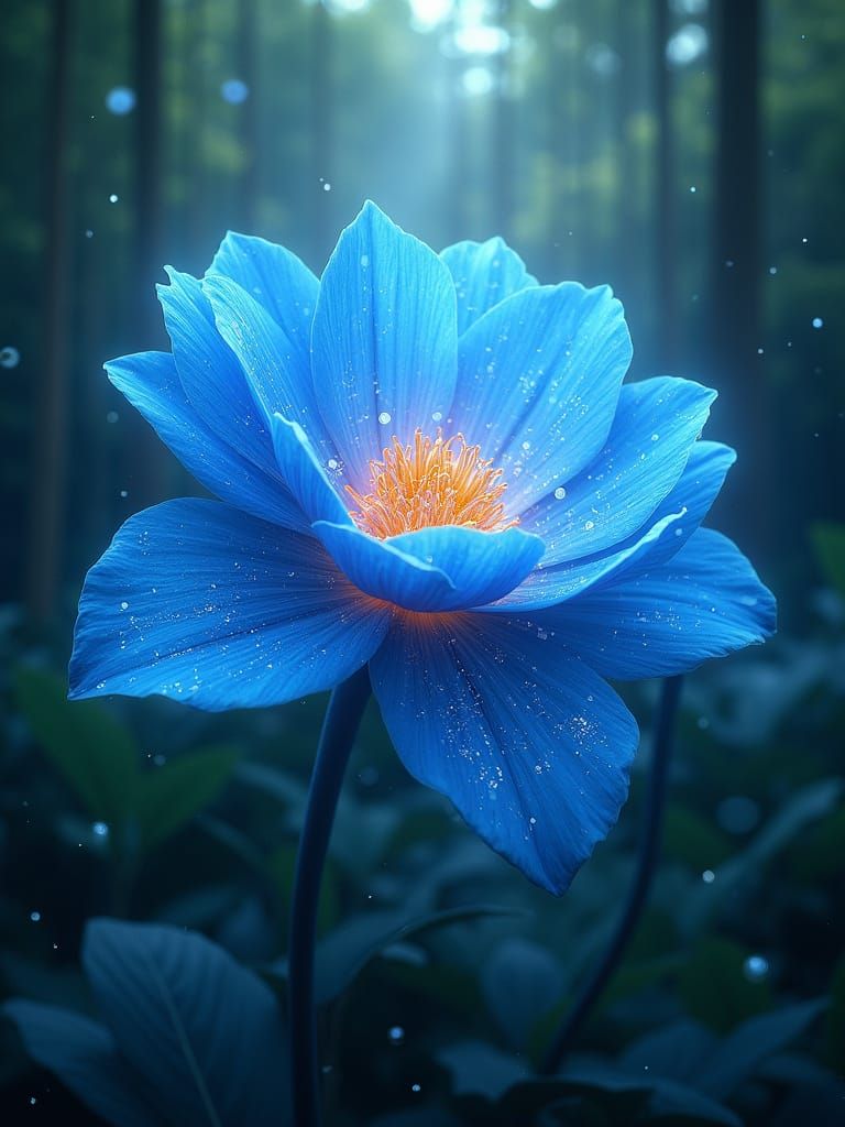 Ethereal Bloom in Vibrant, Iridescent Hues