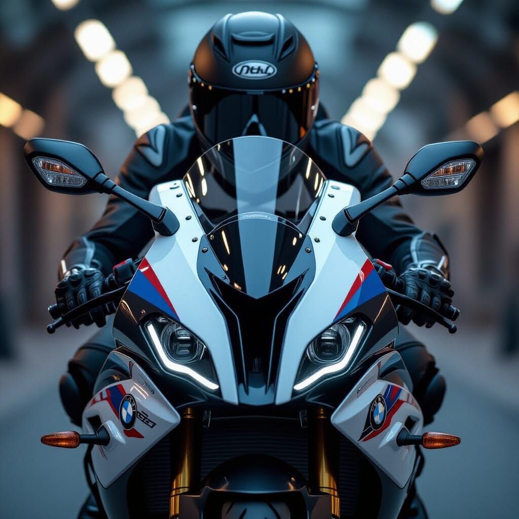 BMW S1000RR Front Fairing in Hyper-Realistic Studio Shot