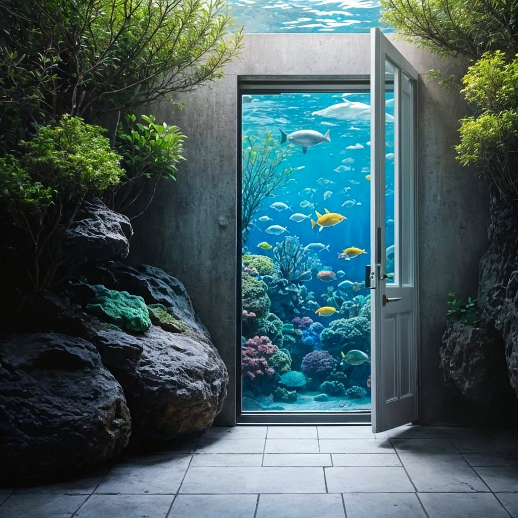 Doorway to an Underwater Aquarium World