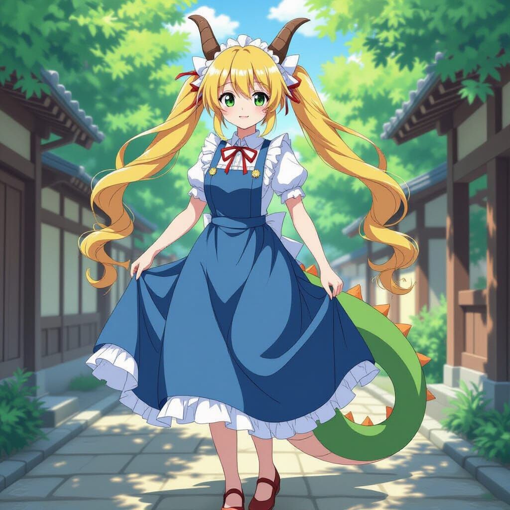 Tohru Dragon Maid Anime Character Art