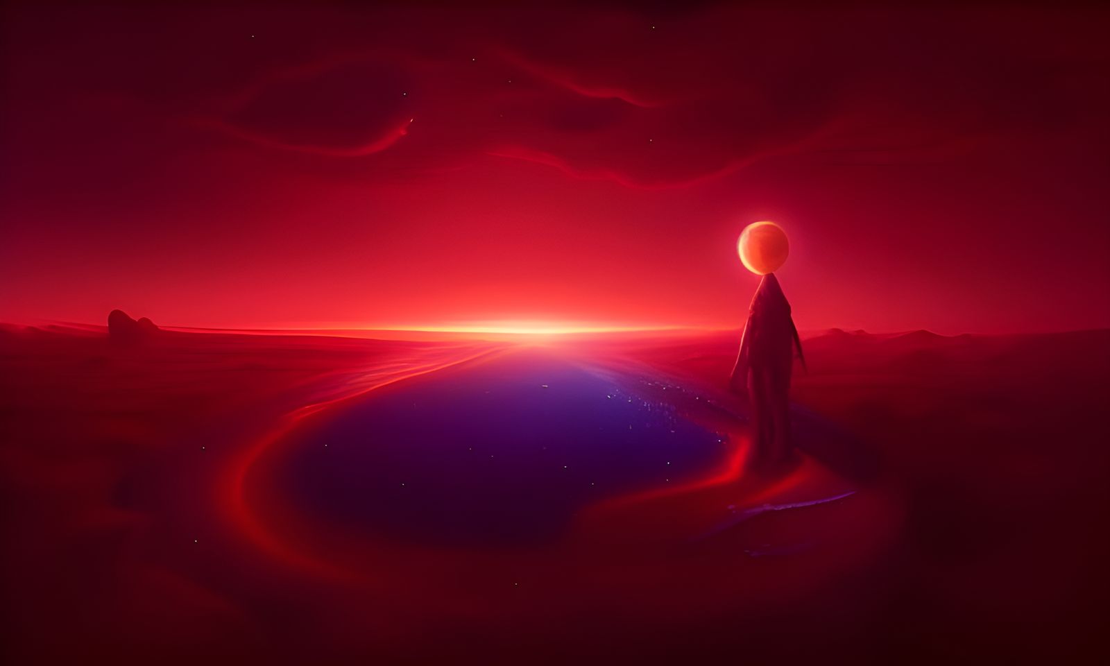 Surreal Cosmic Landscape Rendered in Octane