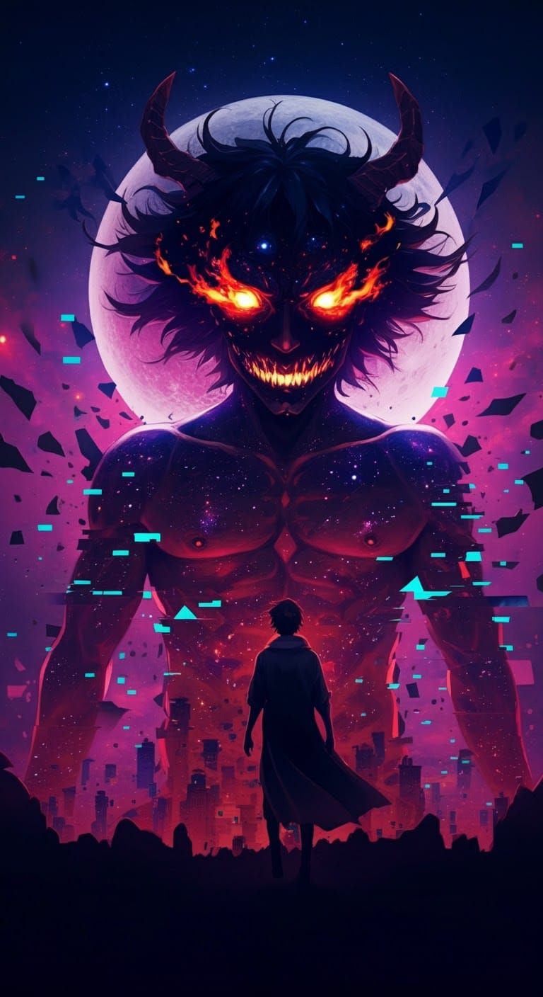 Sleep Paralysis Demon in Anime Manga Style