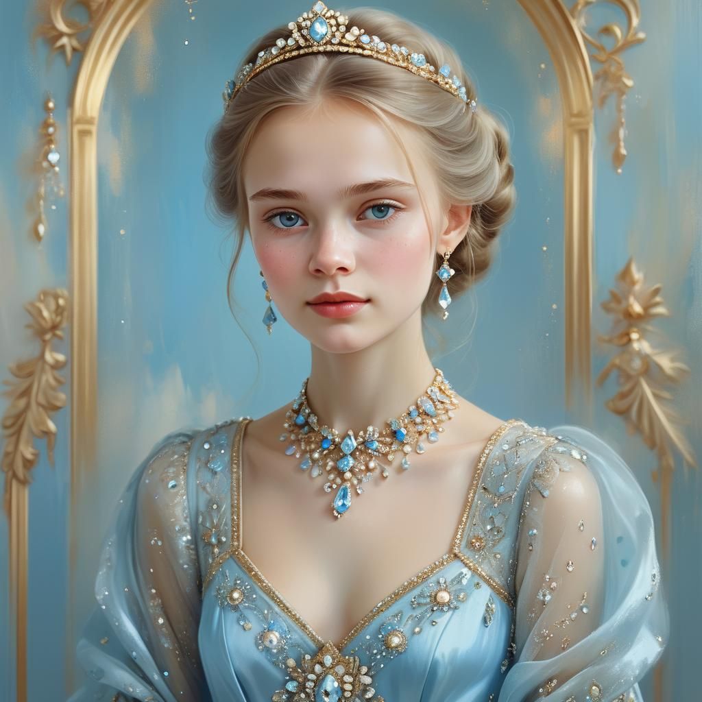 Russian Princess in Romantic Digital Portrait
