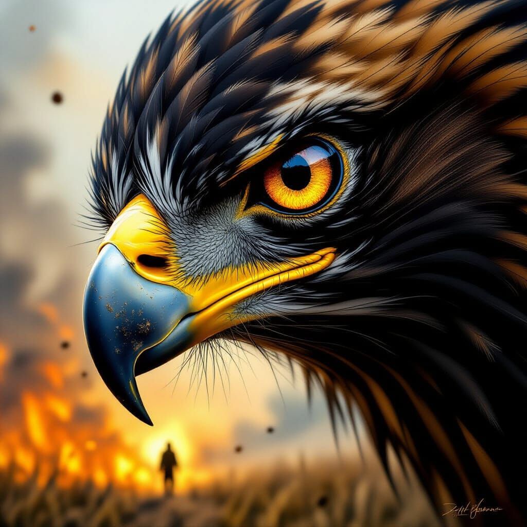 Golden Eagle Eye: Molten Gold Iris, Primal Retribution