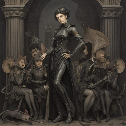 Ethereal Nightscapes in Dark Gothic Style