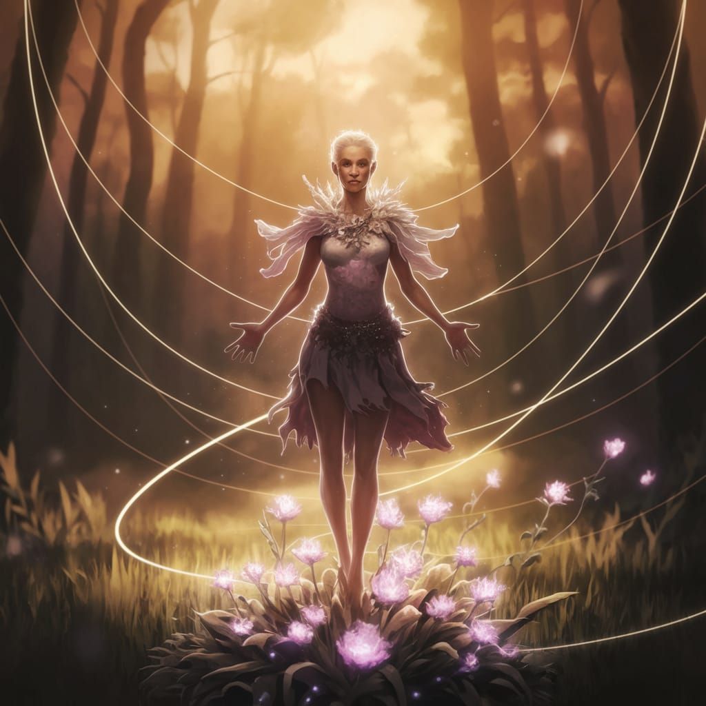 Ethereal Forest Guardian Radiates Positivity and Harmony