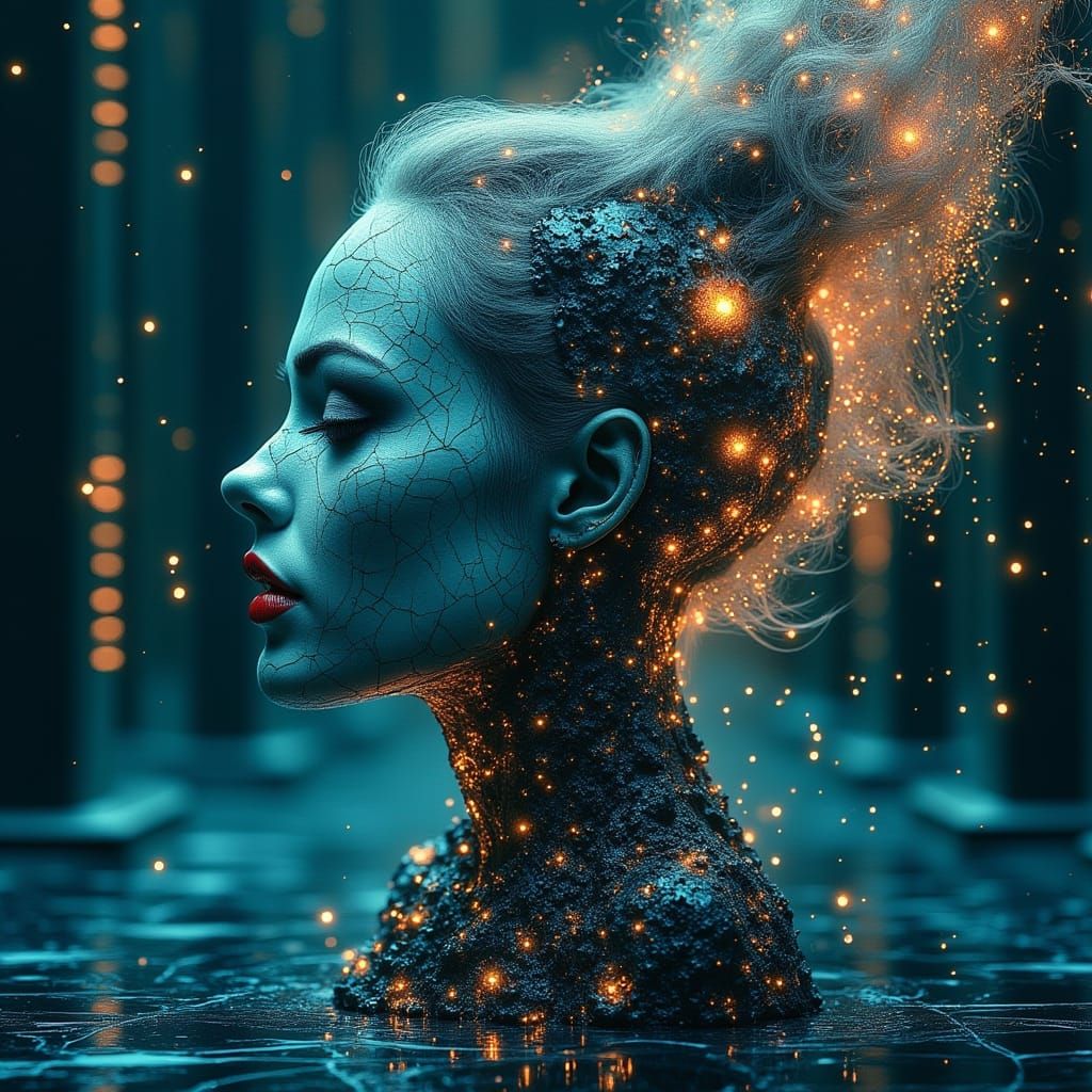 Surreal Digital Dreamscape of Thought Entities