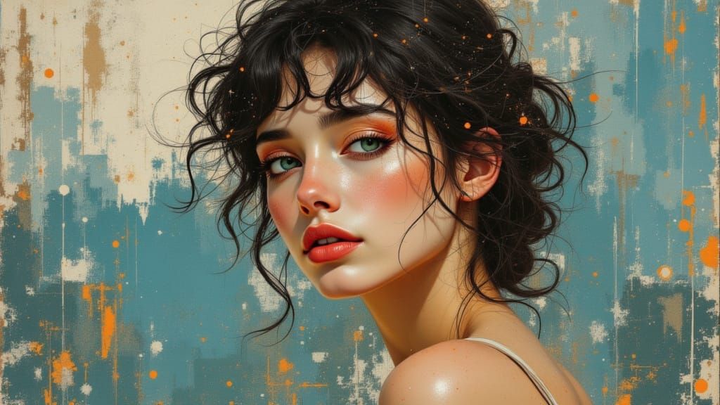 Summertime Sadness Portrait in Dynamic Lighting