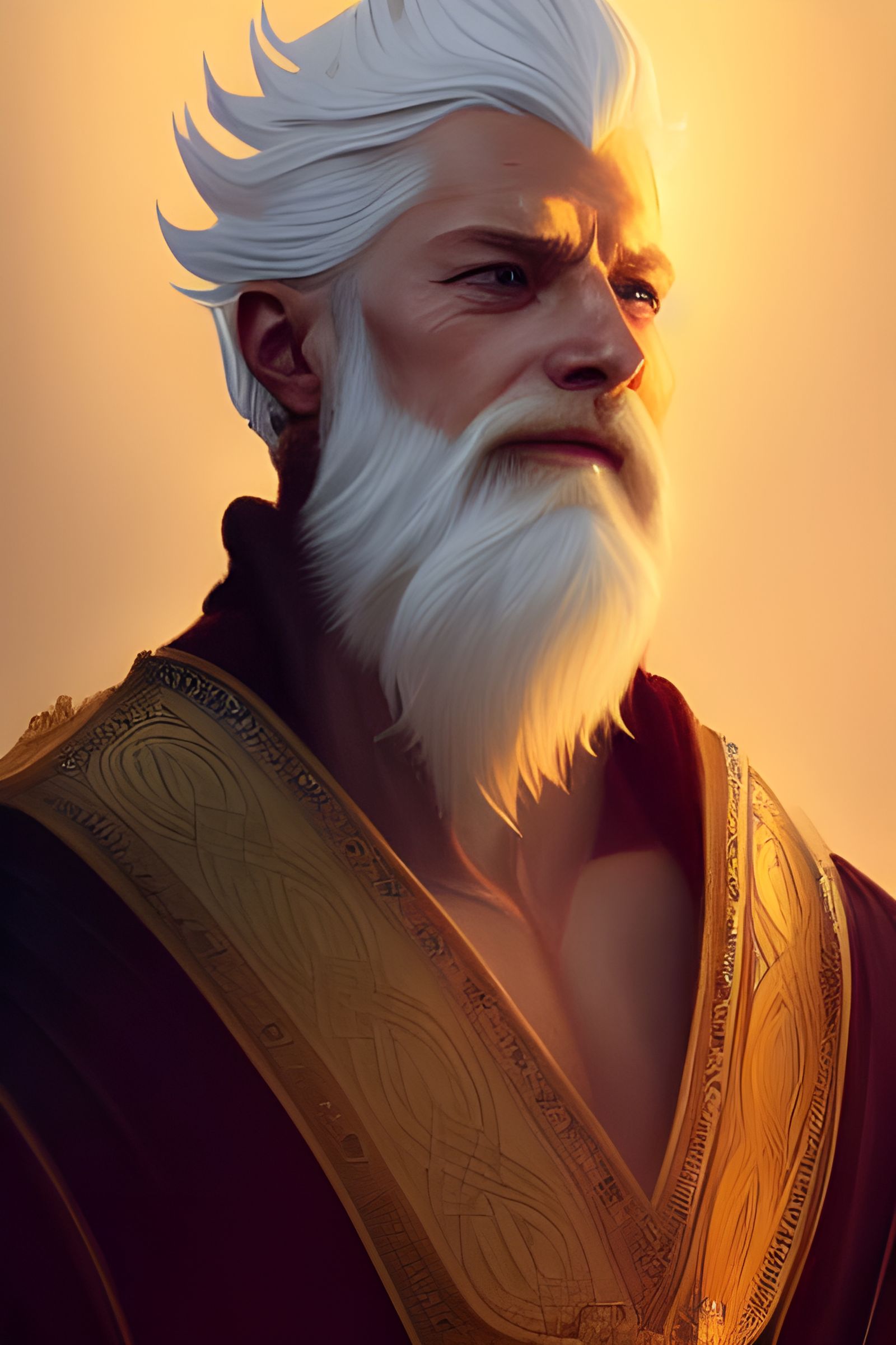 Norse King Portrait in Hyperdetailed Digital Art