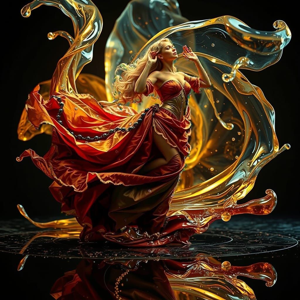 Hyperrealistic Abstract: Twisting, Curling, Swirling Infinit...