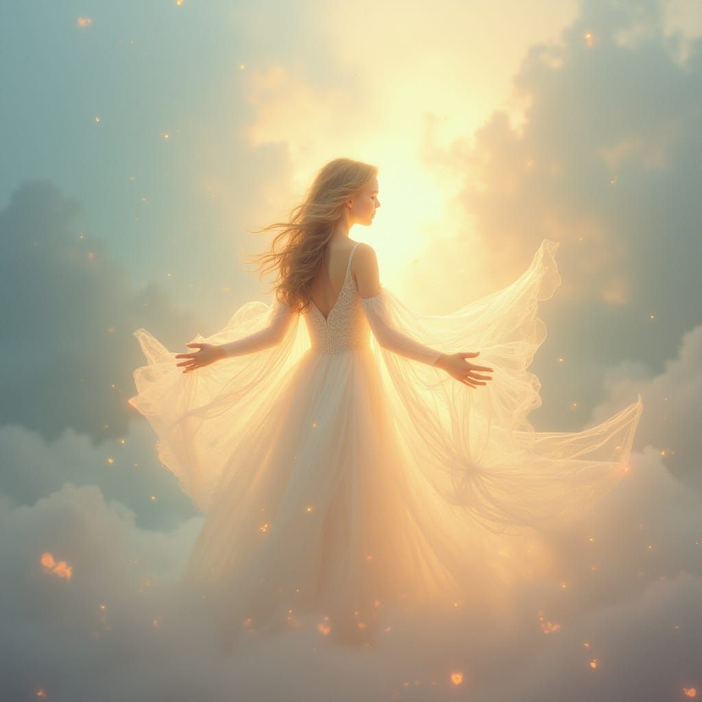 Weightless Serenity in Soft Luminous Hues