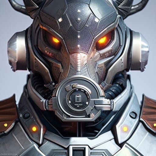 Cybernetic Bronze Werewolf Portrait in Unreal Engine