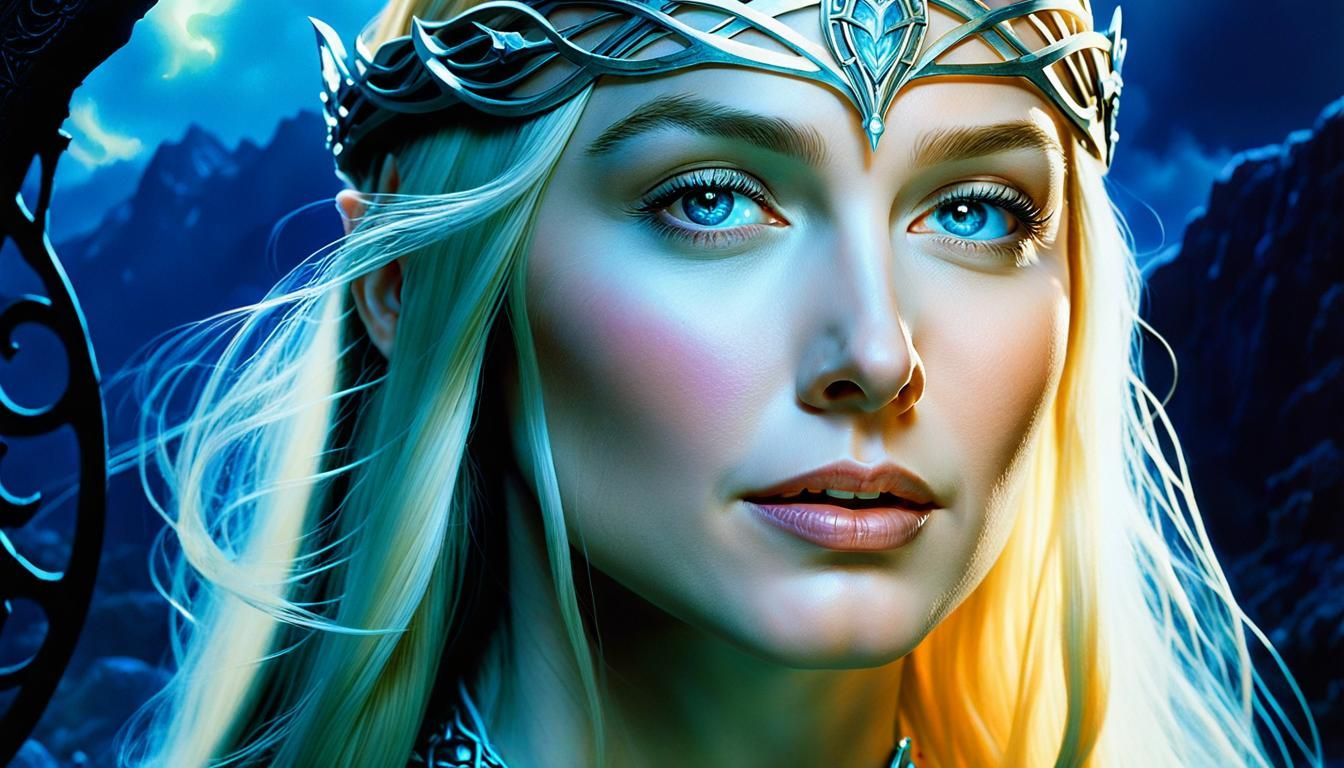 Galadriel Portrait in a Fantasy Landscape