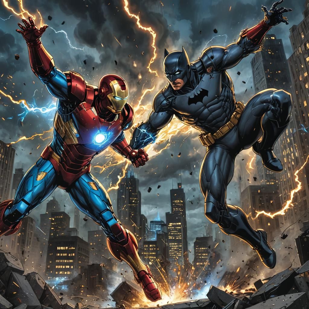 Iron Man vs Batman: Explosive Comic Book Battle
