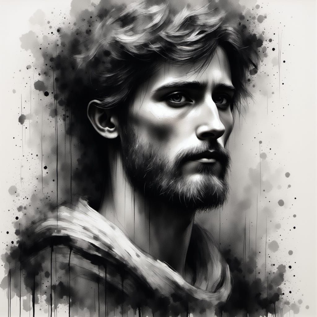 Charcoal Portrait of Tommaso dei Cavalieri in Michelangelo S...