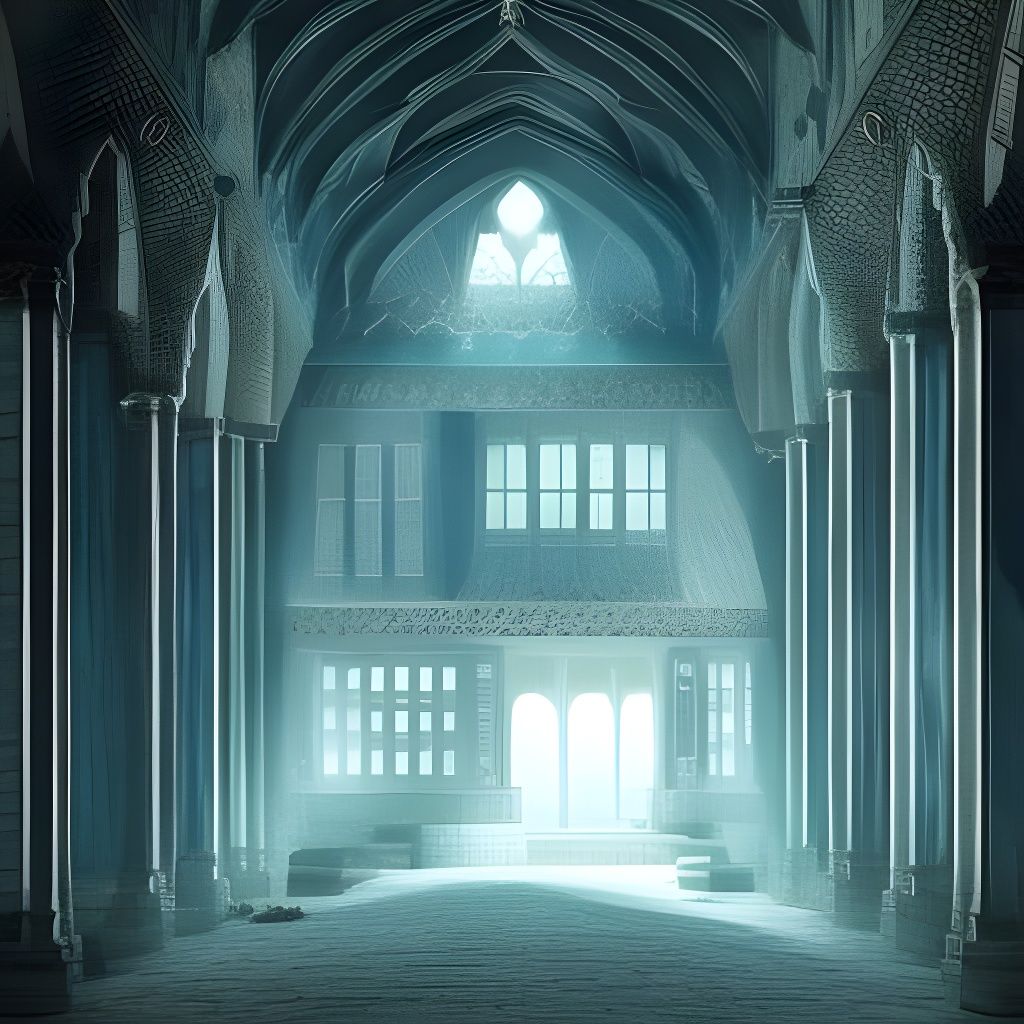 Blue Genie in a Bottle: Dramatic Digital Painting