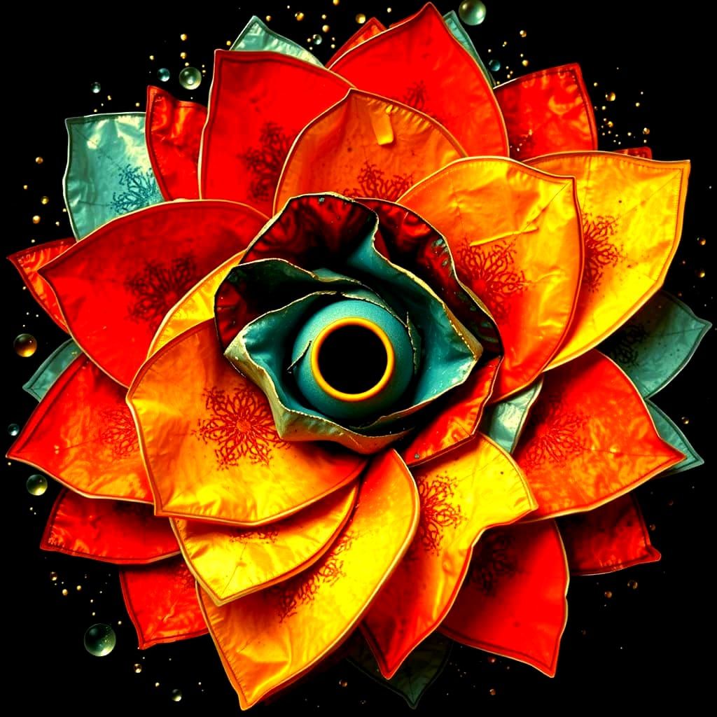 Opulent Gold and Silver Filigree with Shimmering Light Refle...