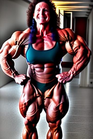 Muscular Bodybuilder Grandma with Ripped Physique