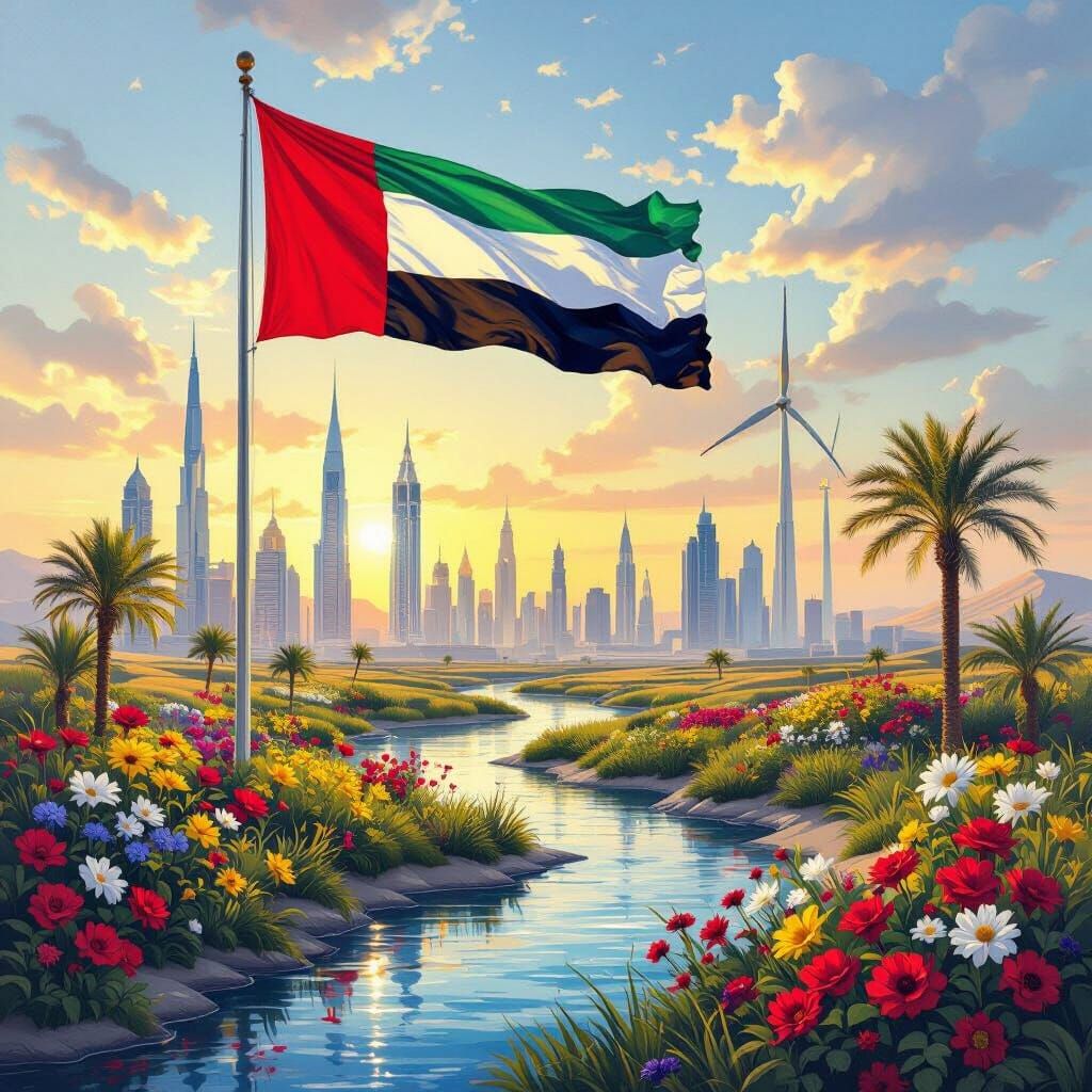 UAE Environmental Volunteering: Realistic Landscape Painting