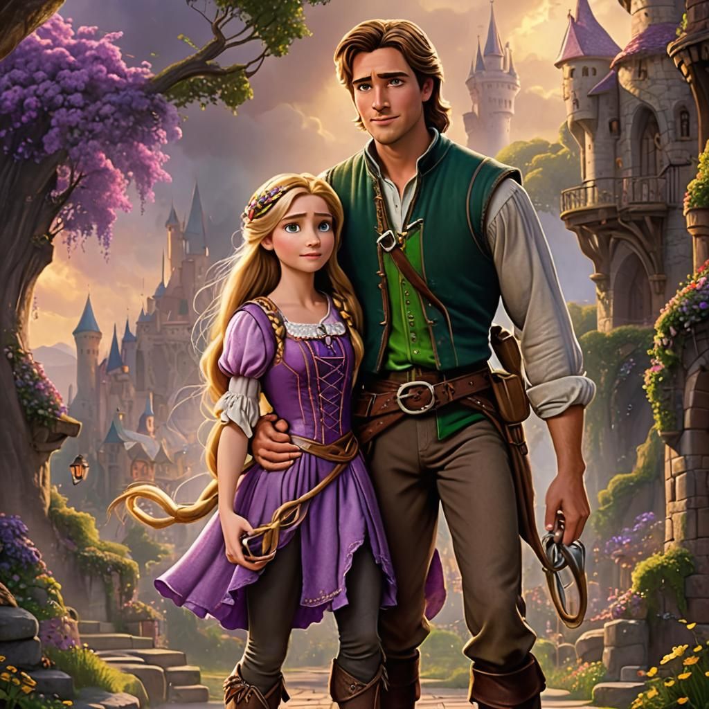 Rapunzel and Flynn Rider Portrait