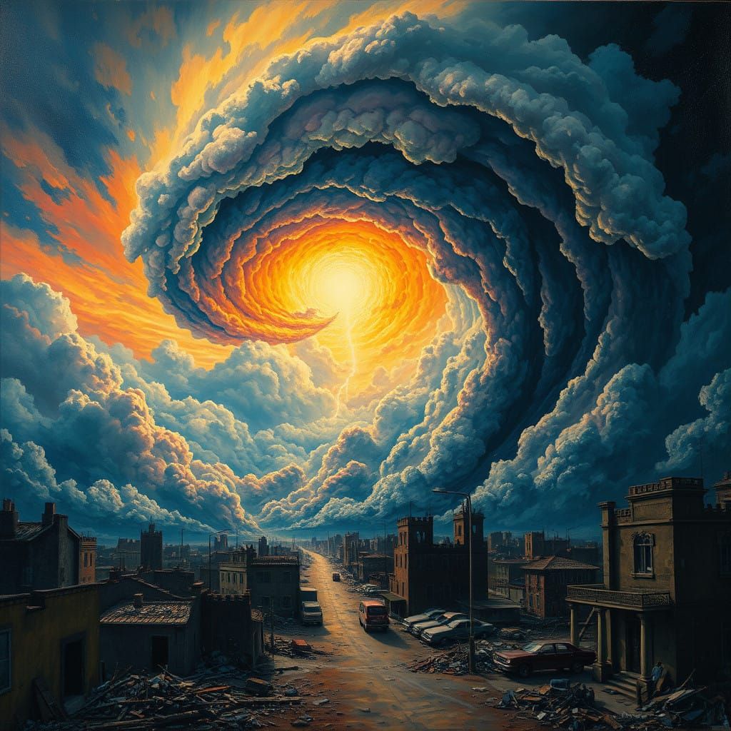 Apocalyptic Landscape Unfolds like a Rolled Scroll